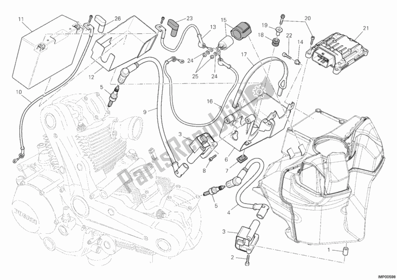 Toutes les pièces pour le Batterie du Ducati Monster 696 ABS 2010